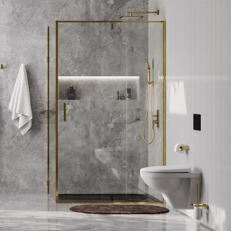 Душевой уголок Wasserkraft Aisch 55P 100x80 — стеклянная конструкция под углом