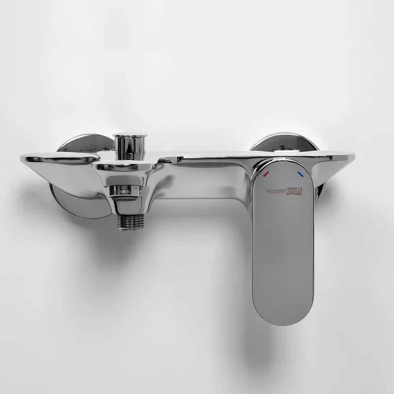 Смеситель для ванны Wasserkraft Dinkel 5800 с коротким изливом — вид под углом