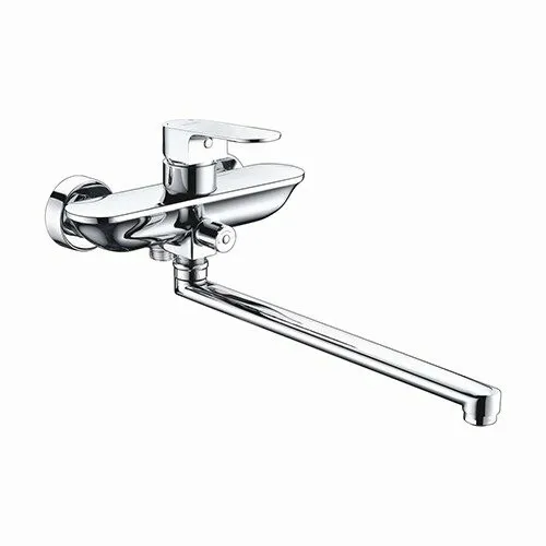 Смеситель для ванны Wasserkraft Dinkel 5800 с длинным изливом — вид под углом