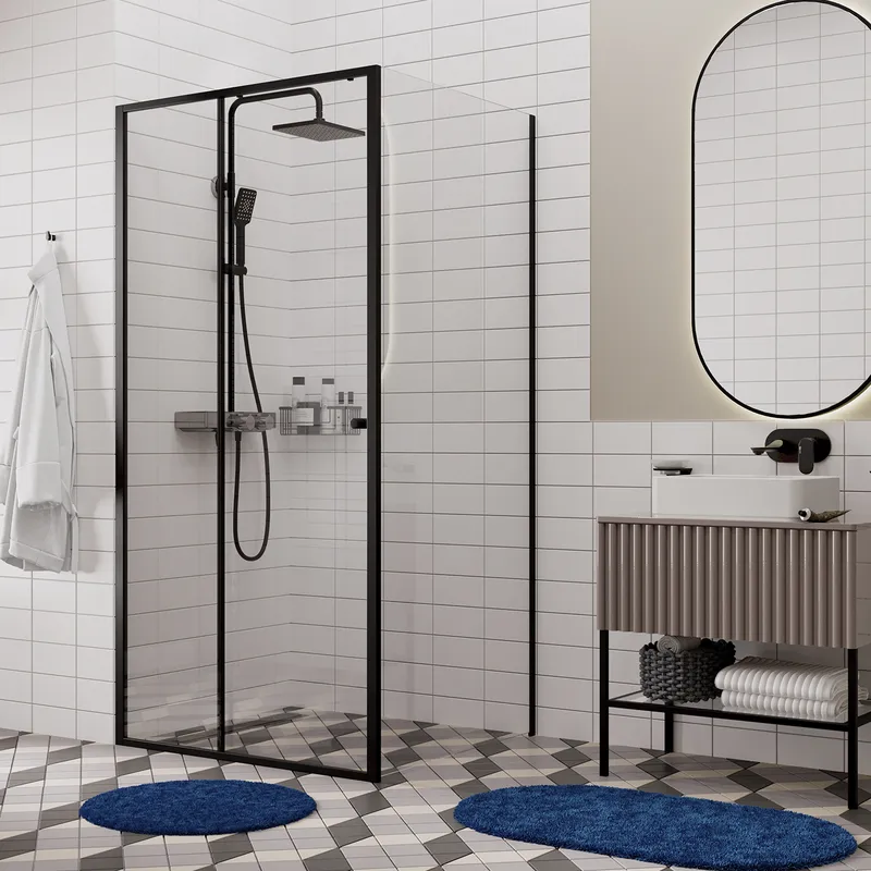 Душевой уголок Wasserkraft Dill 61S, 100х100 — стеклянная конструкция под углом