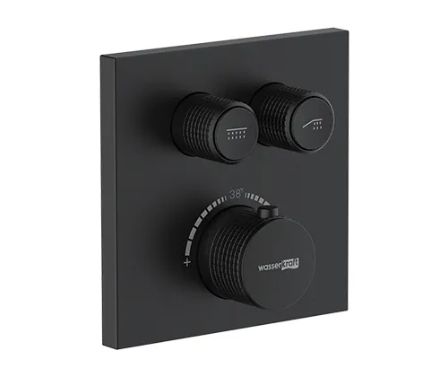 Термостатический смеситель Wasserkraft Elbe 7400 для ванны и душа — вид под углом