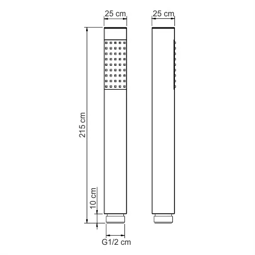 Ручной душ Wasserkraft 2.5 см — лейка крупным планом