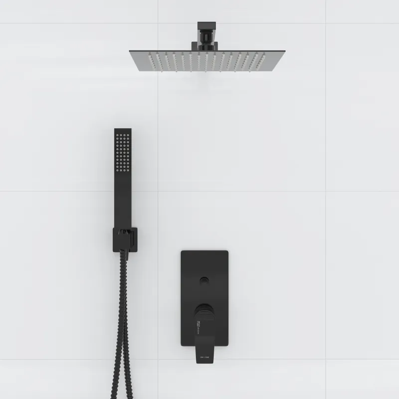 Душевая система Wasserkraft Glan 6600 с верхним душем — лейка и смеситель под углом