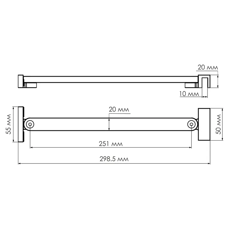 Фиксатор для шторки Wasserkraft Berkel 48P Leine 35P — вид под углом