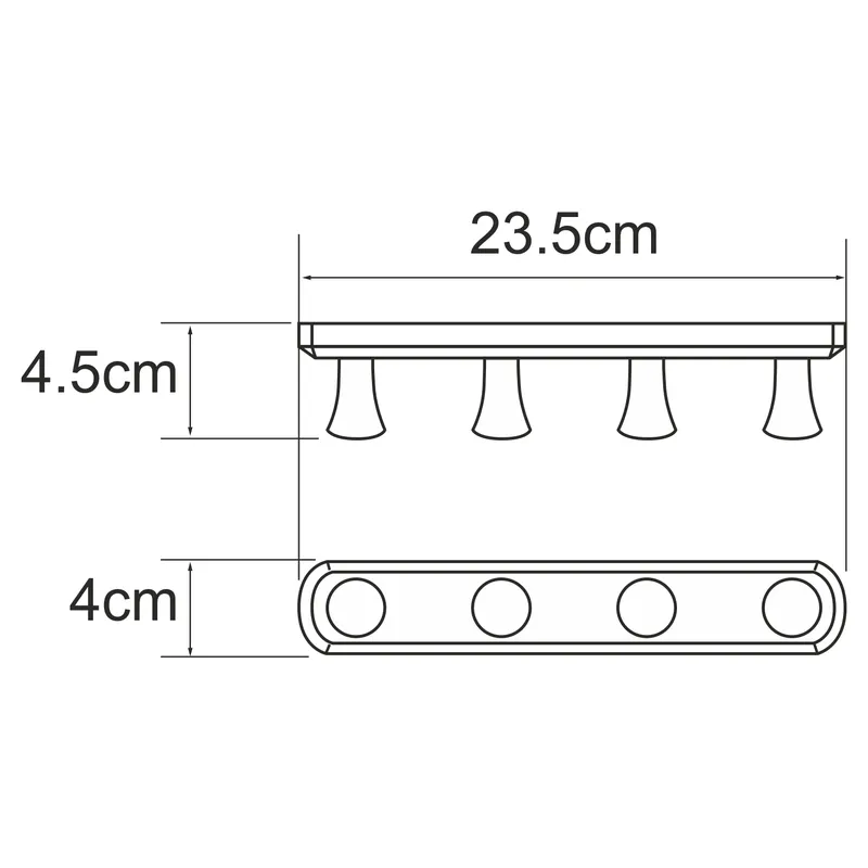 Планка с крючками Wasserkraft Kammel K-8300WHITE, 24 см — вид под углом