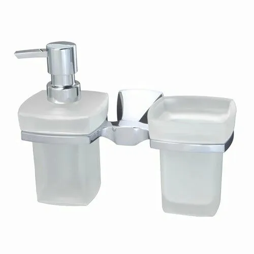 Дозатор Wasserkraft Wern K-2500 для жидкого мыла, со стаканом — вид под углом