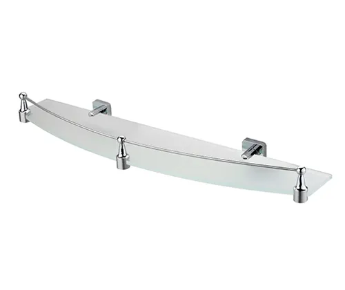 Полка стеклянная Wasserkraft Dill K-3900 с бортиком — вид под углом