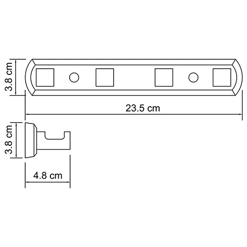 Планка с крючками Wasserkraft Dill K-3900 — вид под углом