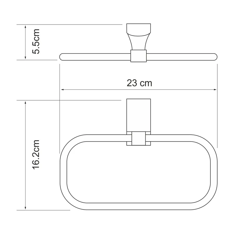Держатель для полотенца Wasserkraft Leine K-5000White — вид под углом