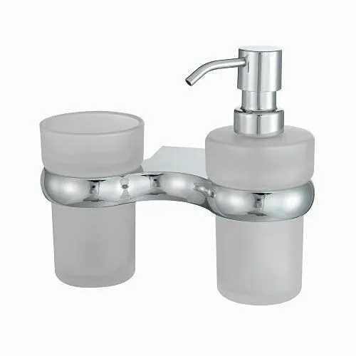 Дозатор Wasserkraft Berkel K-6800 для жидкого мыла, со стаканом — вид спереди на сантехническое изделие