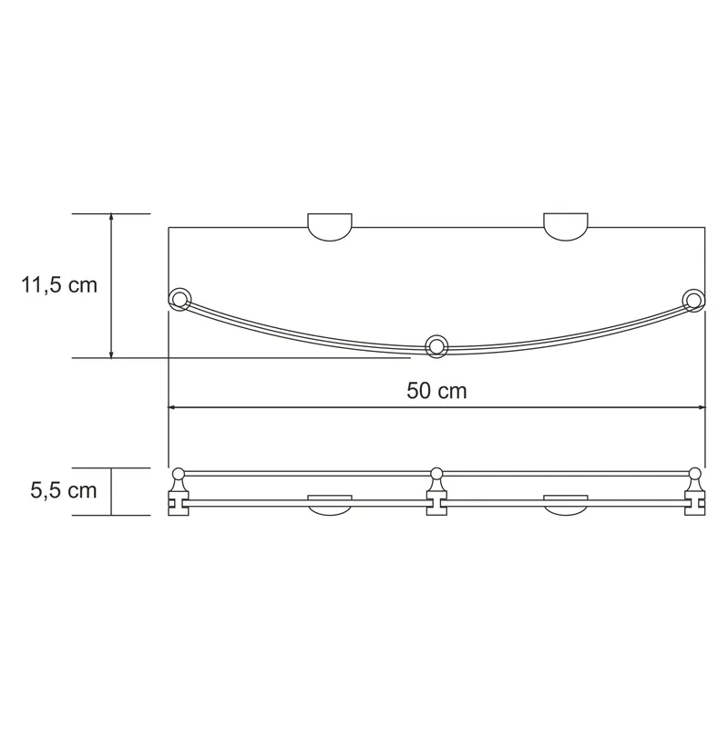 Полка Wasserkraft Kammel K-8300 с бортиком — вид под углом