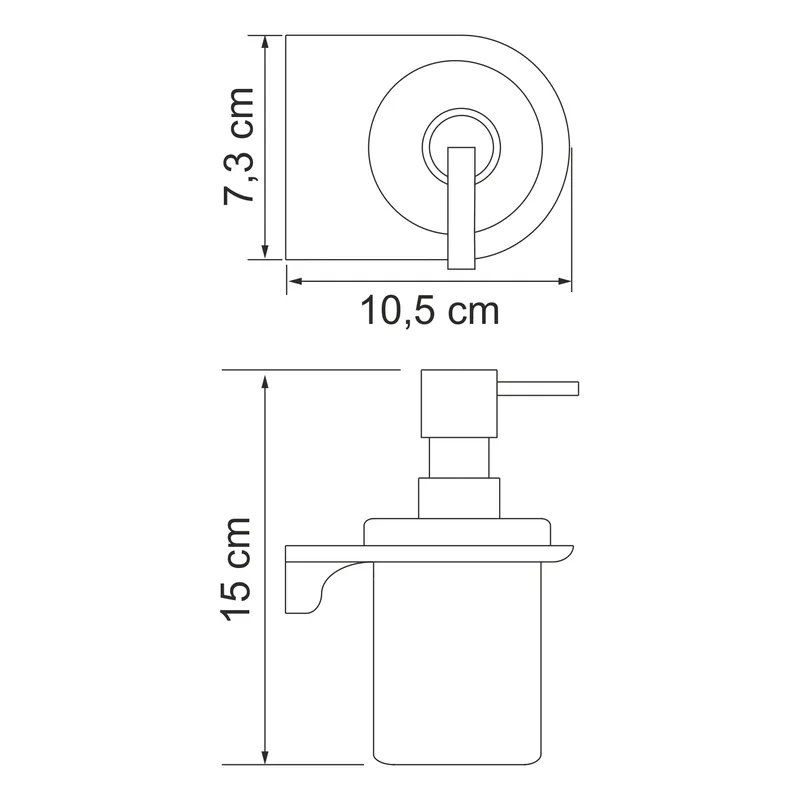 Дозатор Wasserkraft Kammel K-8300White для жидкого мыла — вид под углом
