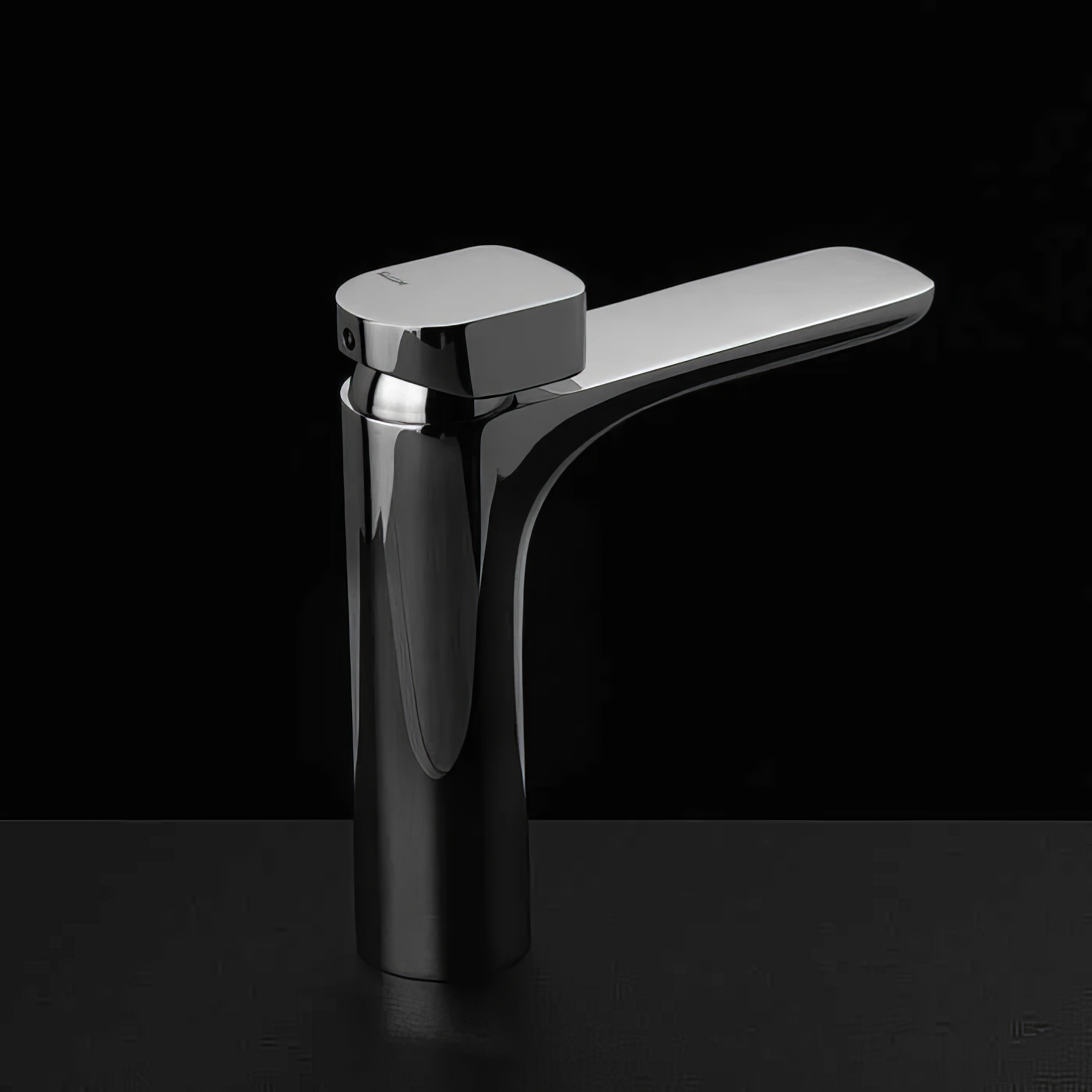 Смеситель для раковины Artis Rubinetterie Oggetto Design хром матовый — вид сбоку под углом-1