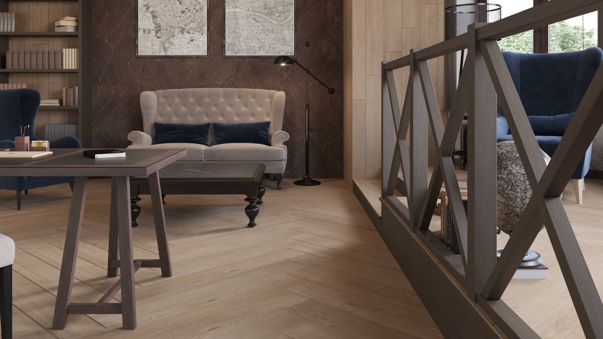 Ступень Estima Classic Wood Light grey, CW01 30x120x10, неполированная с насечками