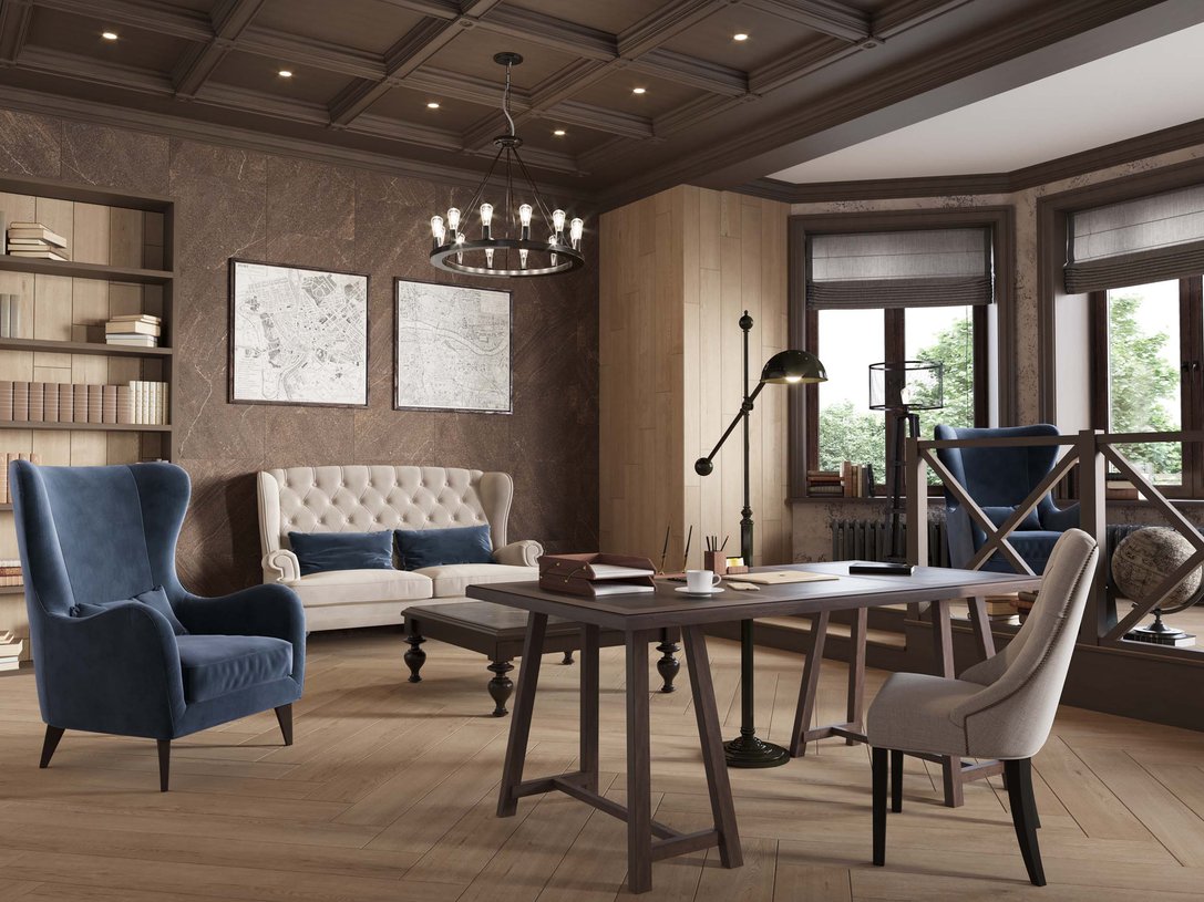 Ступень Estima Classic Wood rusty beige, CW03 33x120, неполированная, бортик без насечек + подступенок 14,5x120