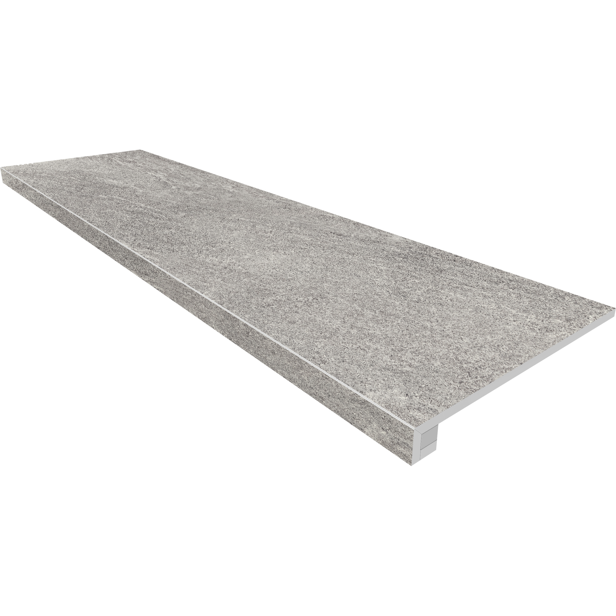 Ступень Estima Tramontana grey, TN01 33x120, неполированная, бортик без насечек + подступенок 14,5x120