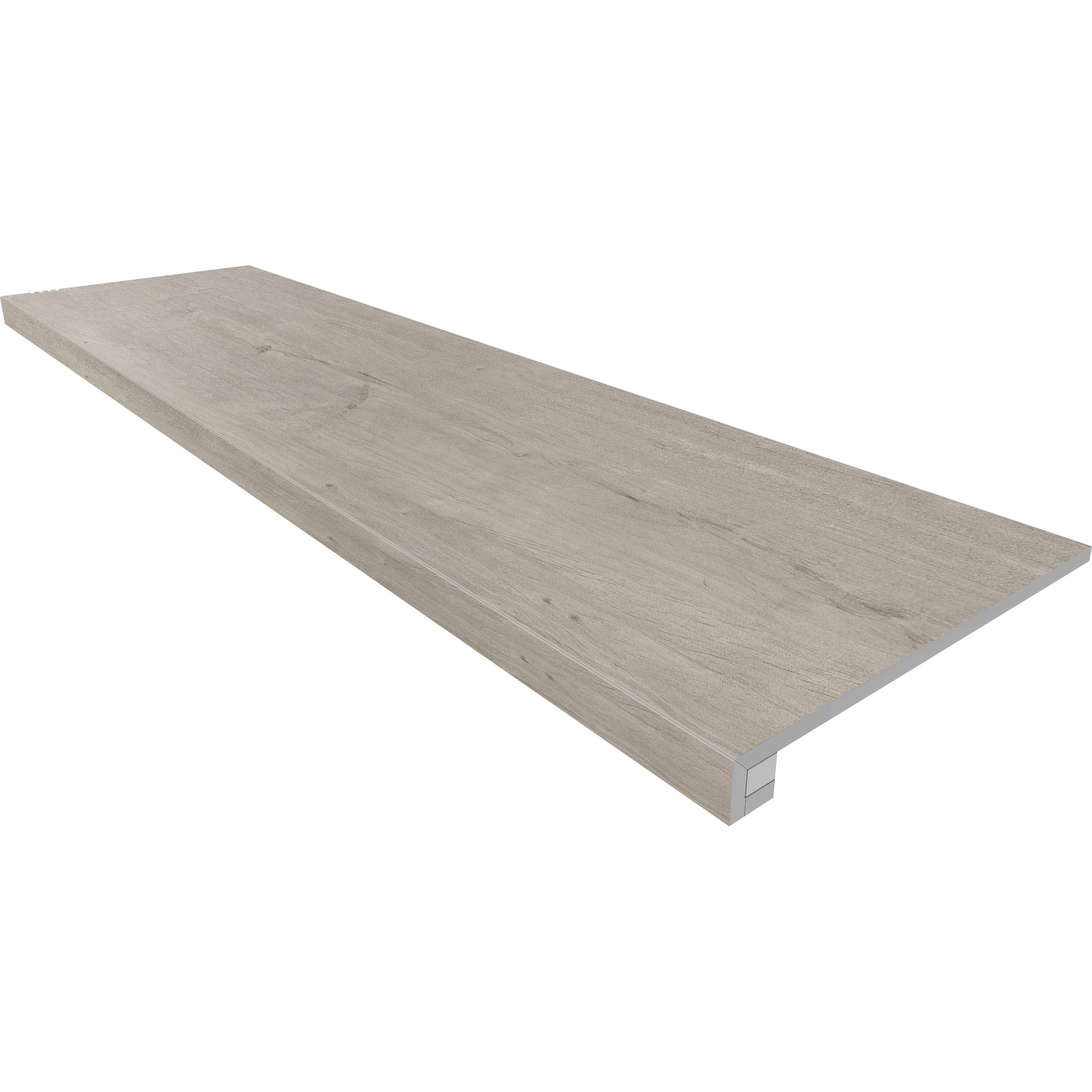 Ступень Estima Soft Wood grey, SF03 33x120, неполированная, бортик без насечек + подступенок 14,5x120