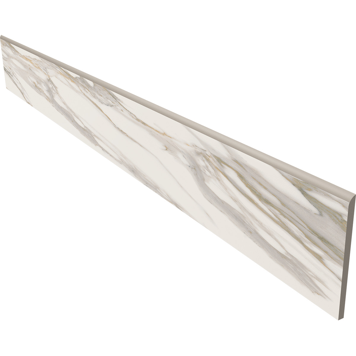 Плинтус Estima Miramare white, RM01 7x60 неполированный