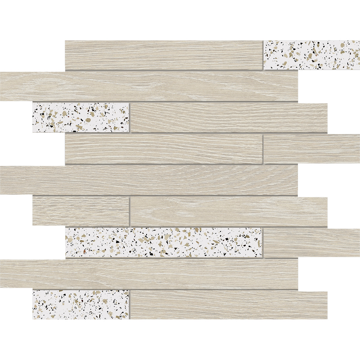 Мозаика Estima Kraft Wood nordic, KW00/CM00 Muretto 30x35, структурированная, неполированная