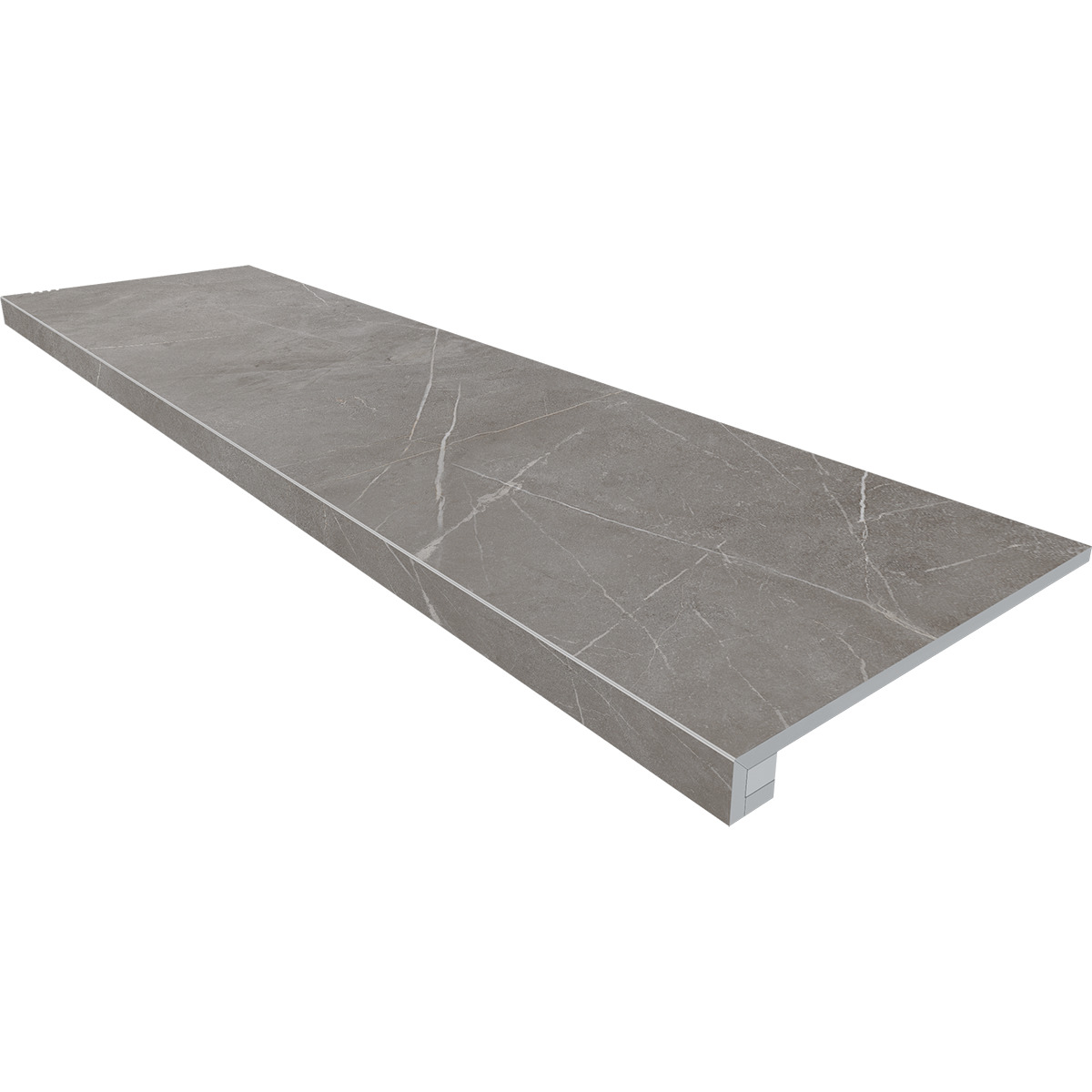 Ступень Estima Nolana dark grey, NL03 33x120, неполированная, бортик без насечек + подступенок 14.5x120