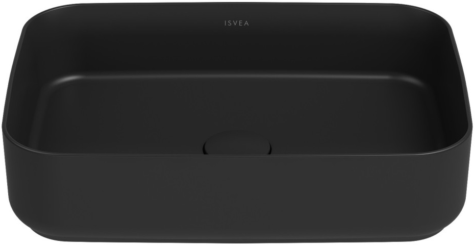 Раковина накладная Isvea Infinity 50 см, черный — вид сверху на чашу