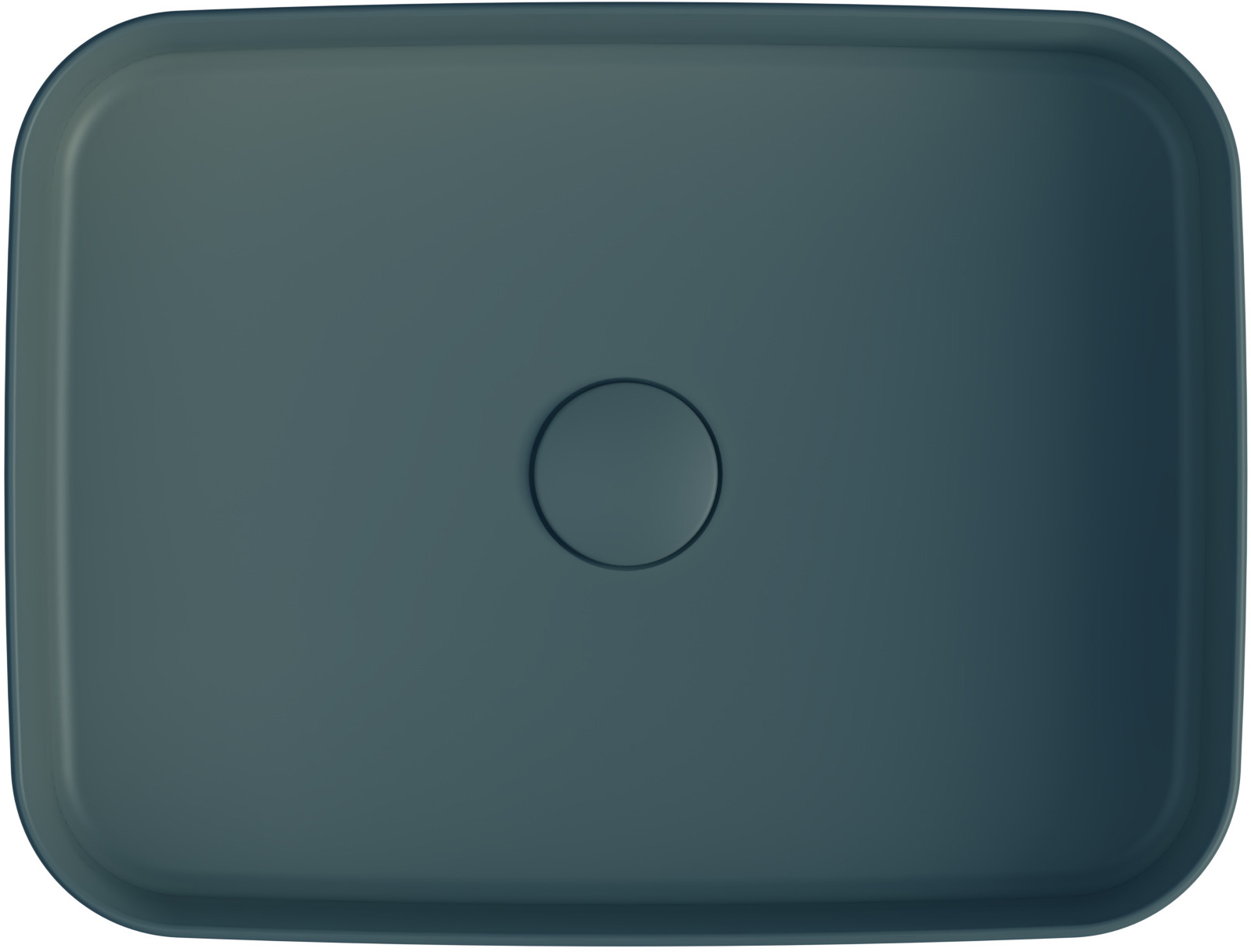Раковина накладная Isvea Infinity 50 см, изумрудный — вид сверху на чашу-1