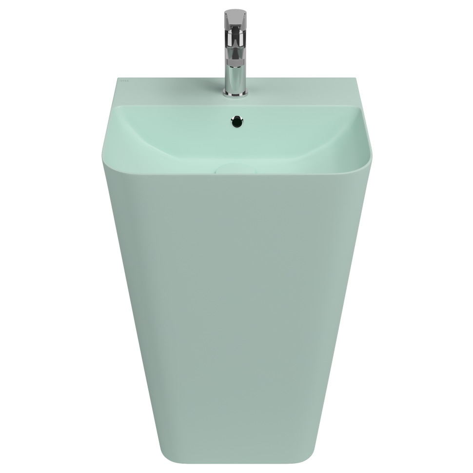 Раковина напольная Isvea Sott'Aqua Monoblock 50 см, мятно-зеленый — вид спереди на изделие