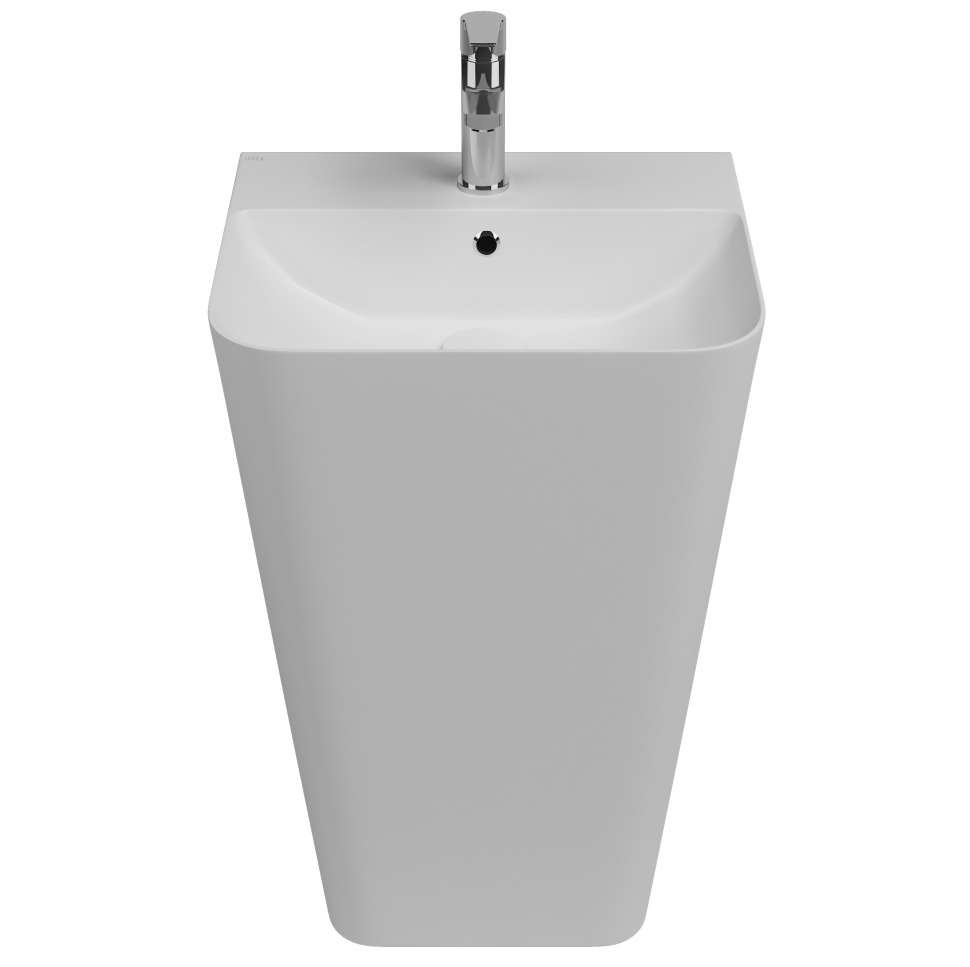 Раковина напольная Isvea Sott'Aqua Monoblock 50 см, белый — вид под углом-1