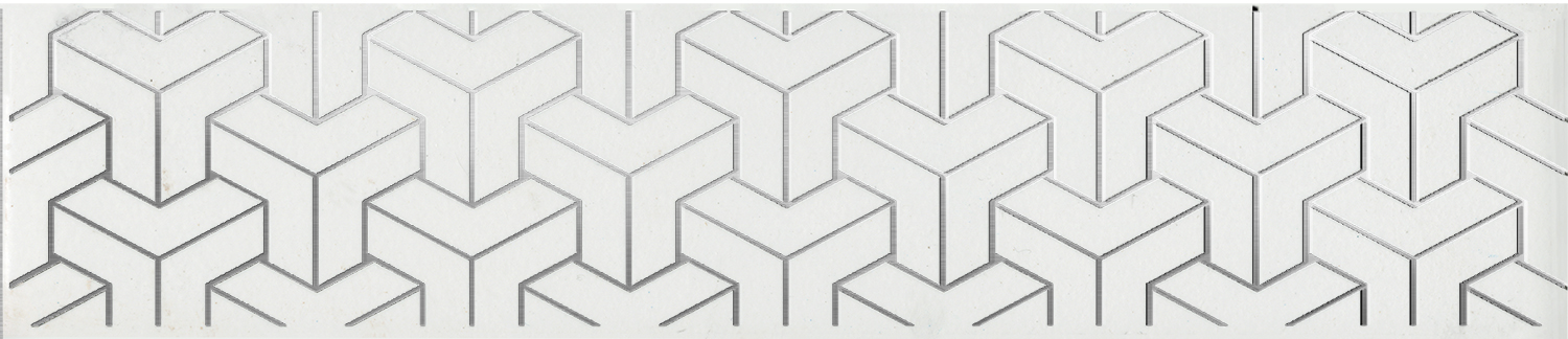 Бордюр Ломбардиа белый матовый 25x5,4