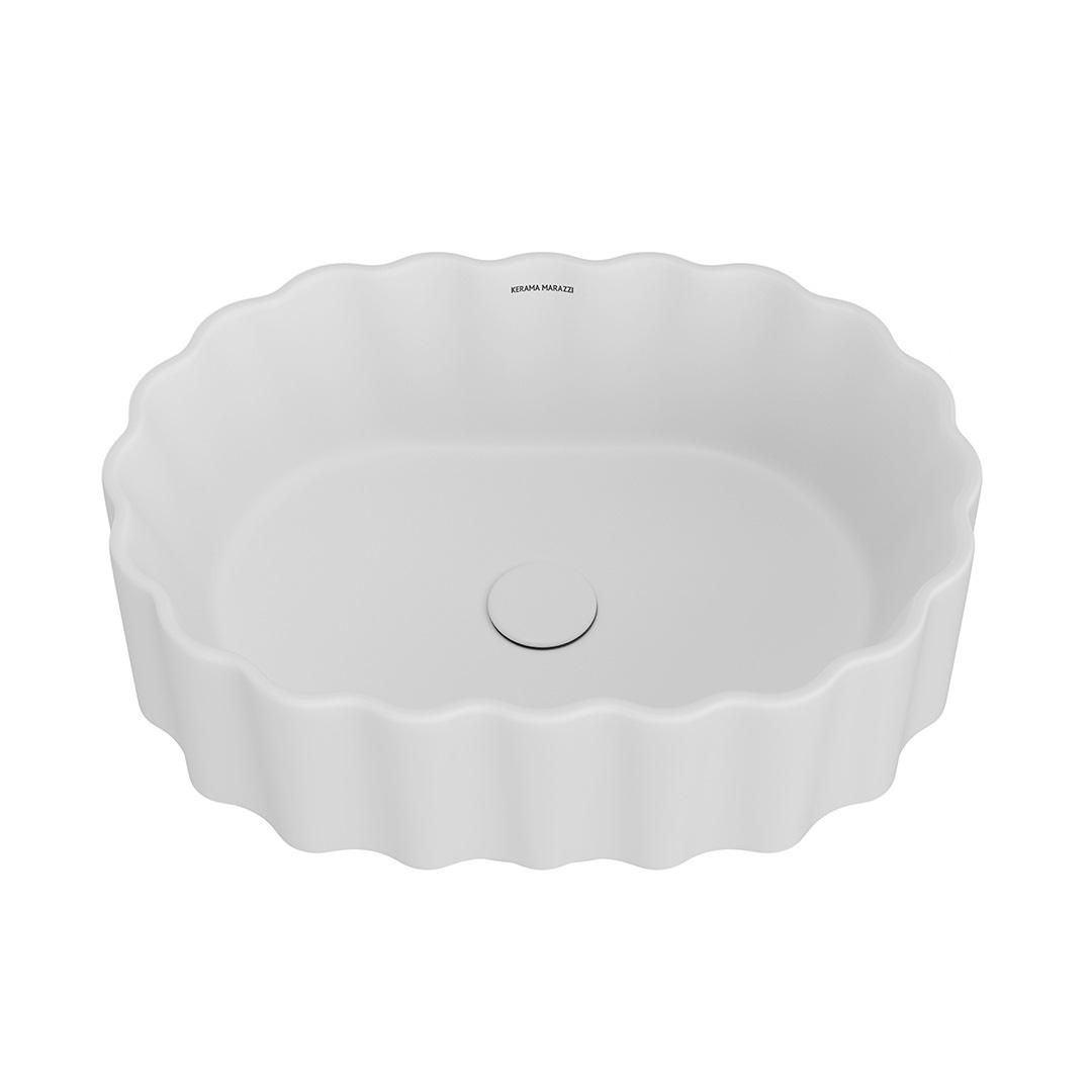 Раковина ARTBASIN Conchiglia накладная 50, белая матовая