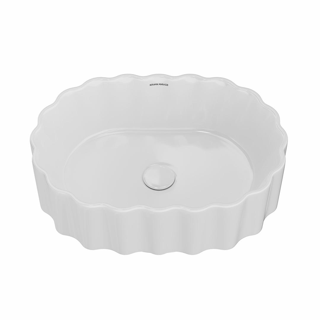 Раковина ARTBASIN Conchiglia накладная 50, белая глянцевая