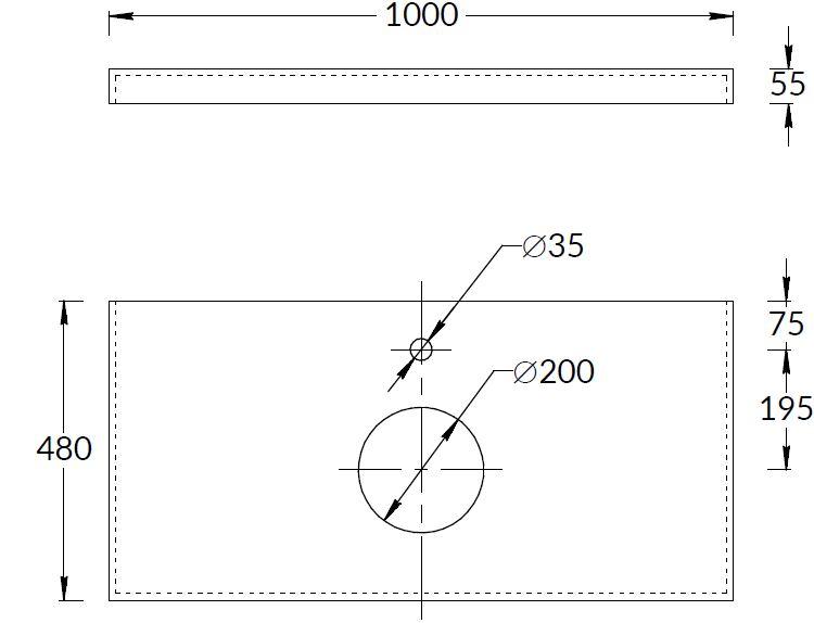Спец. изделие декоративное из керамогранита Риальто 100x48, серое