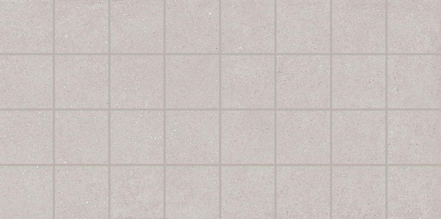 Декор Монсеррат мозаичный серый светлый матовый 40x20
