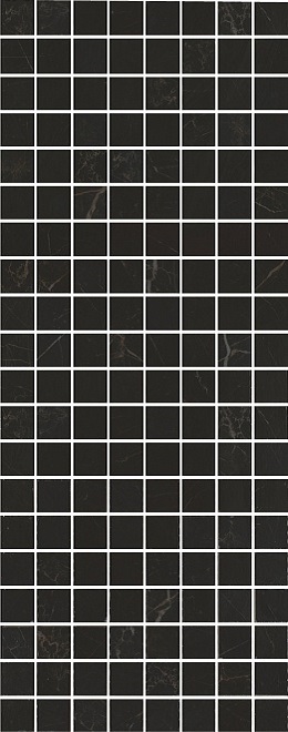 Декор Алькала черный мозаичный глянцевый 20x50