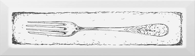 Декор Fork чёрный матовый 8,5x28,5