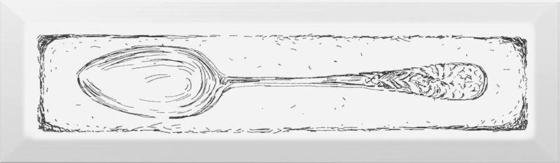 Декор Spoon чёрный матовый 8,5x28,5