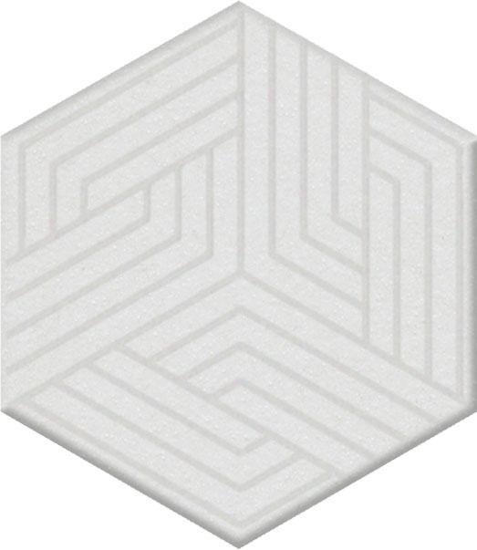 Декор Агуста белый 6x5,2
