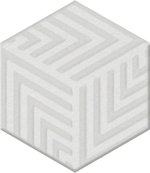 Декор Агуста белый 6x5,2