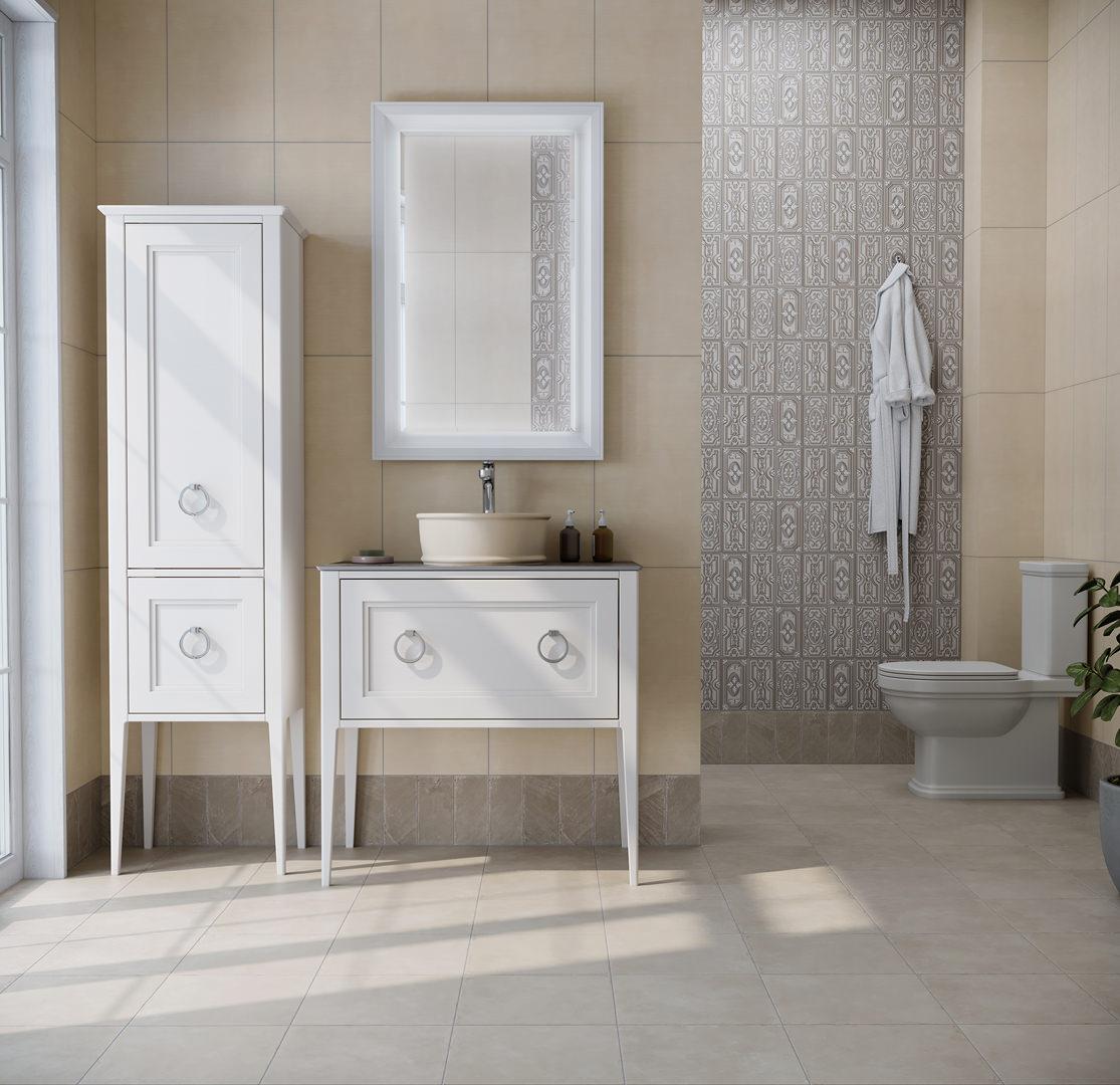 Зеркало PLAZA Classic 65, белое матовое