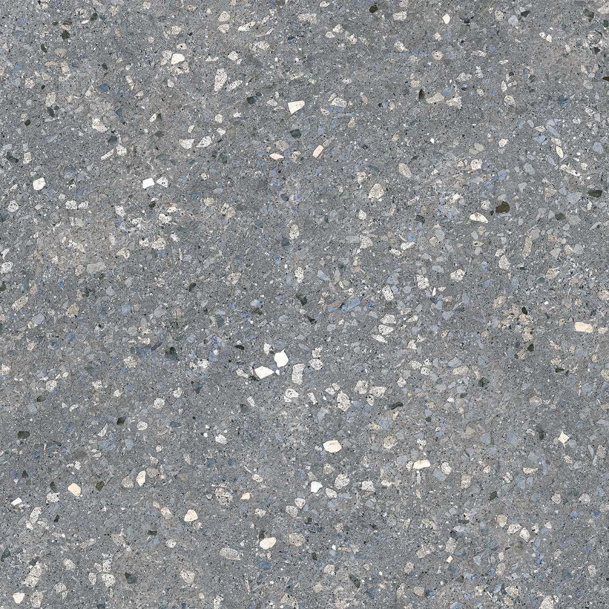 Терраццо серый тёмный обрезной 60x60
