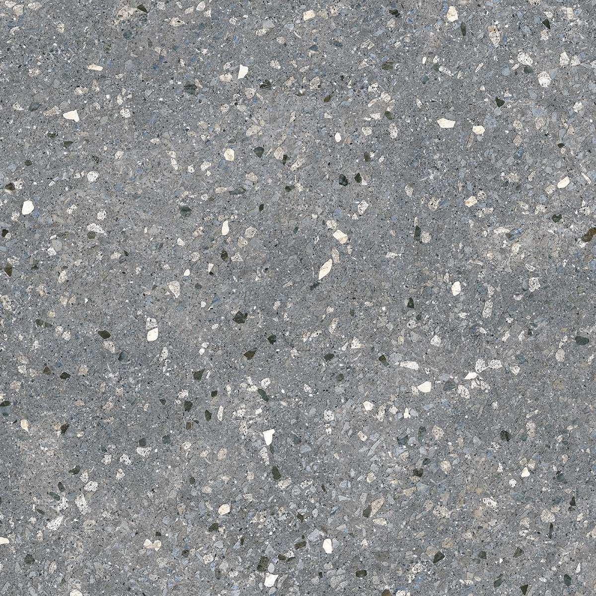 Терраццо серый тёмный обрезной 60x60