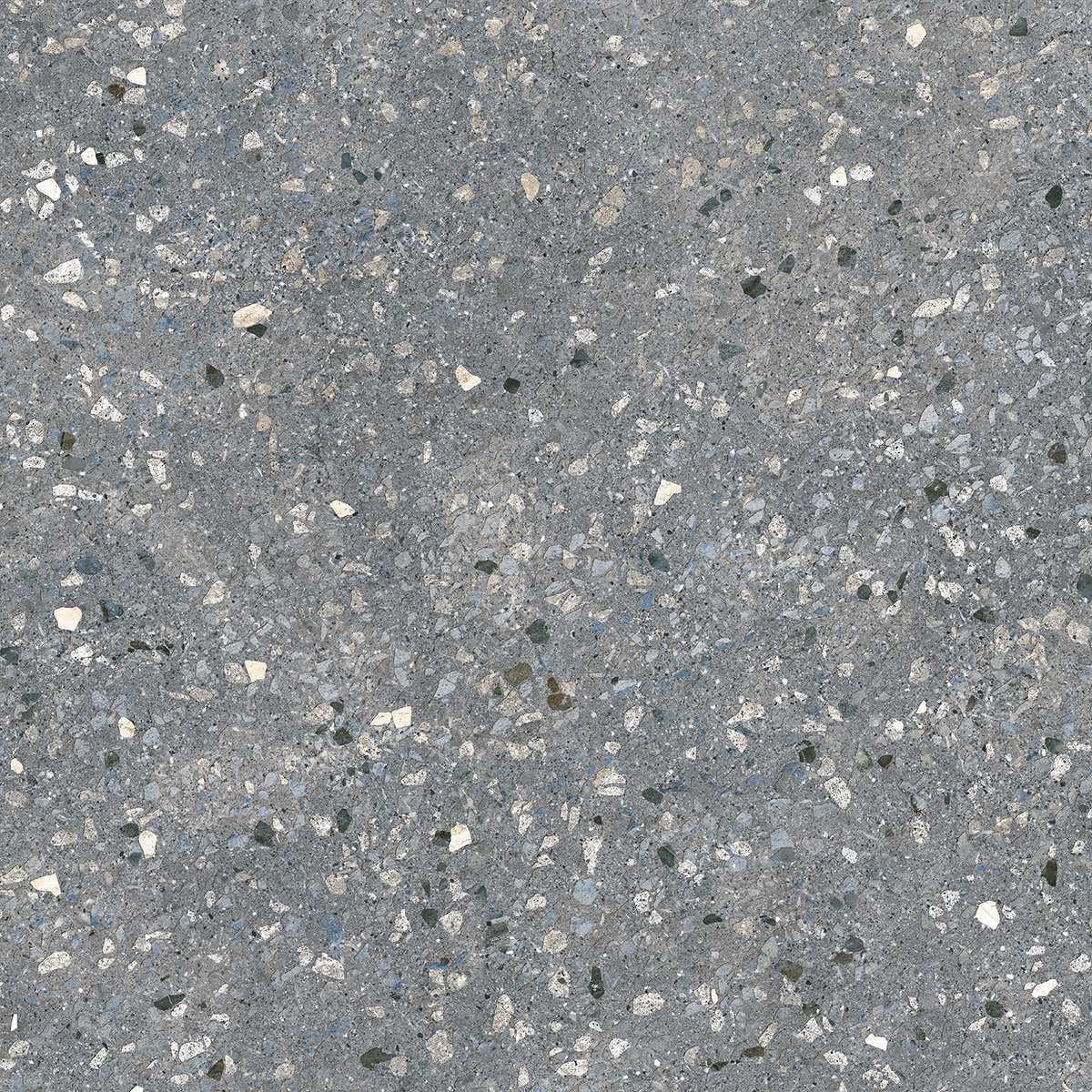 Терраццо серый тёмный обрезной 60x60