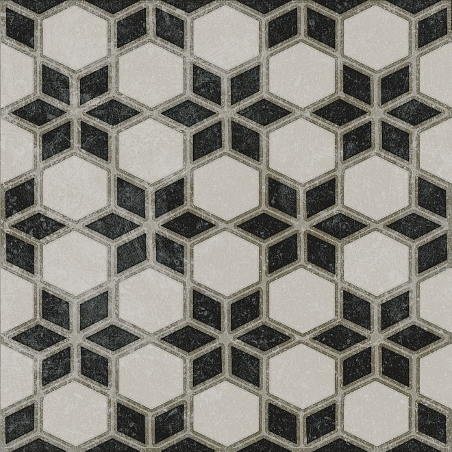 Декор Фреджио 4 черно-белый 20x20