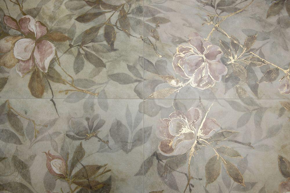 Панно Магнолия 1 матовый 60x120 из 4 частей (30x60)