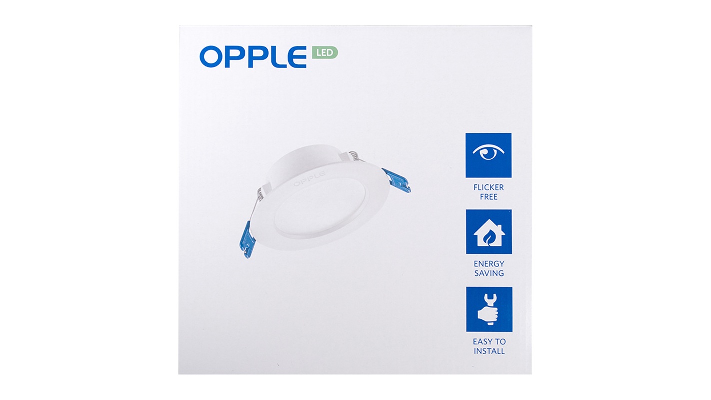 Светильник светодиодный точечный OPPLE Utility LED Downlight US R175-18W-3000-WH-GP встраиваемый — товар в картонной упаковке