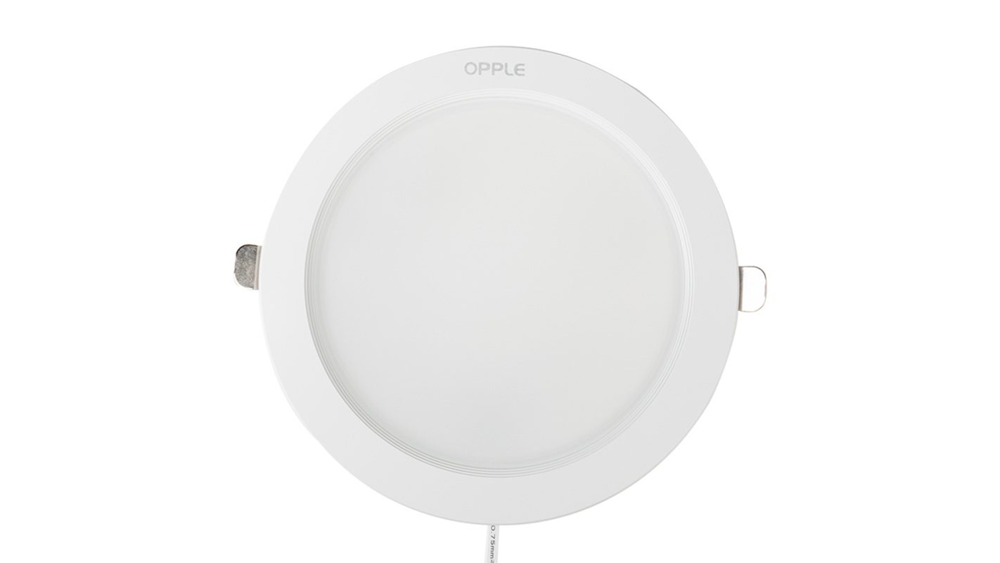 Светильник светодиодный точечный OPPLE Utility LED Downlight US US R175-18W-4000-WH-GP встраиваемый — вид сверху на круглый корпус