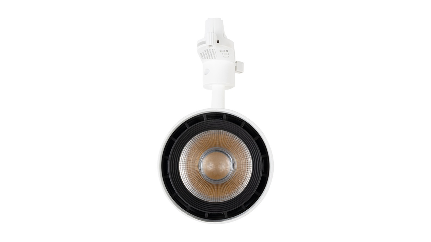 Светильник светодиодный трековый OPPLE LED Spotlight U3 Track 3 10W-3000-24D-WH-GP трехфазный, поворотный — вид сверху на корпус
