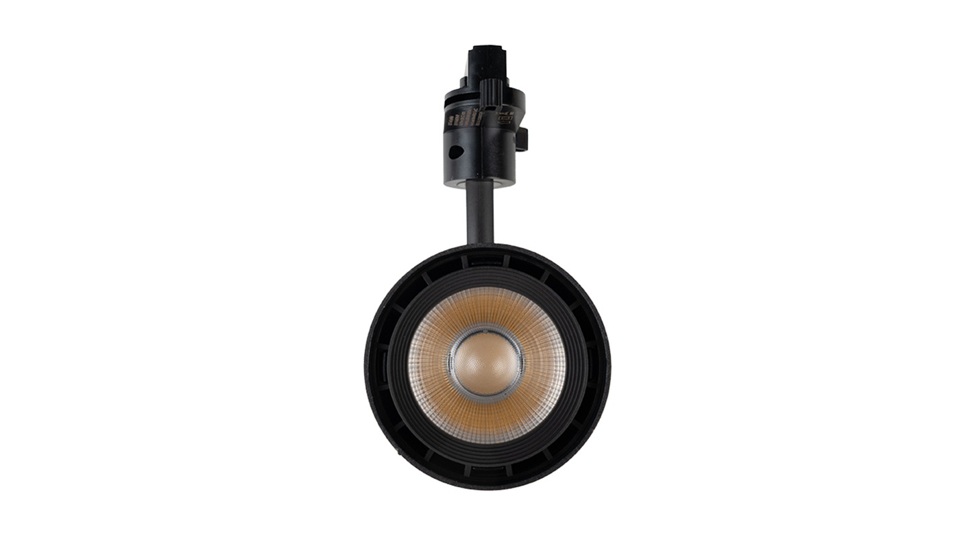 Светильник светодиодный трековый OPPLE LED Spotlight U3 Track 3 30W-4000-24D-BK-GP трехфазный, поворотный — вид спереди на корпус