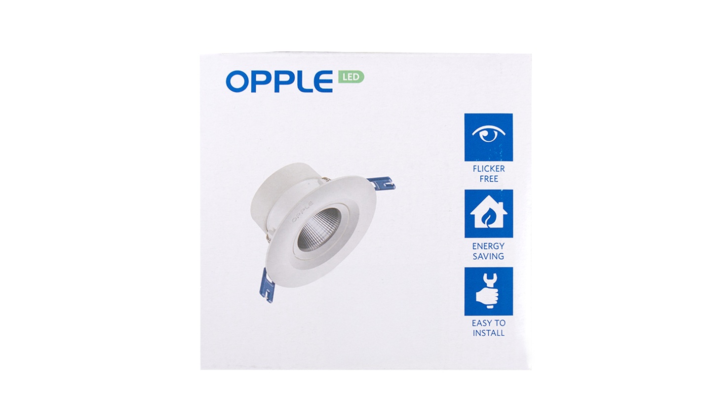 Светильник светодиодный точечный OPPLE US LED Spotlight RA-US R70-8W-3000-WH-GP поворотный — товар в упаковке