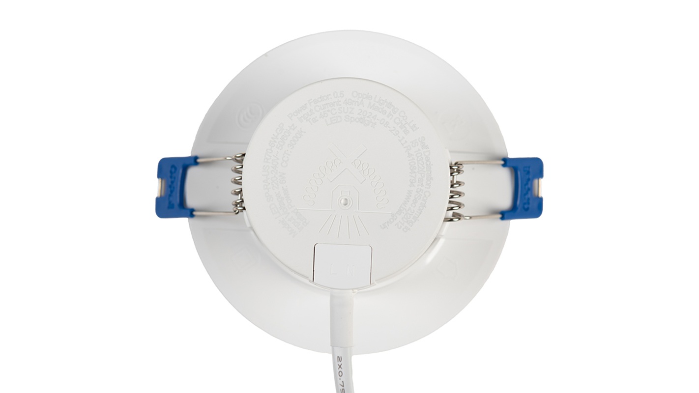 Светильник светодиодный точечный OPPLE US LED Spotlight RA-US R70-8W-4000-WH-GP поворотный — вид на заднюю часть корпуса